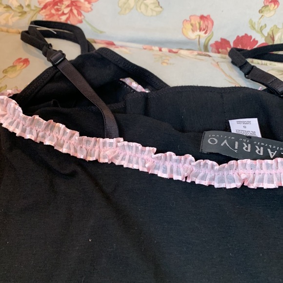 LARRIVO Emily Chemise Solid. Black. Size Small - Picture 10 of 10